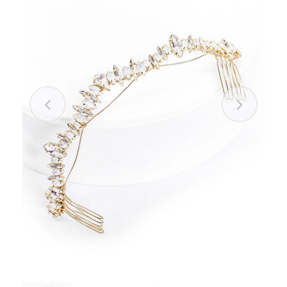 Brides & Hairpins Crystal Hair Accessory Delphinia Halo Comb - Picture 4 of 5